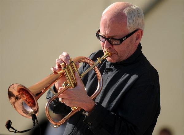 Greg Adams playing trumpet