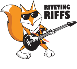 New Logo riveting riffs magazine